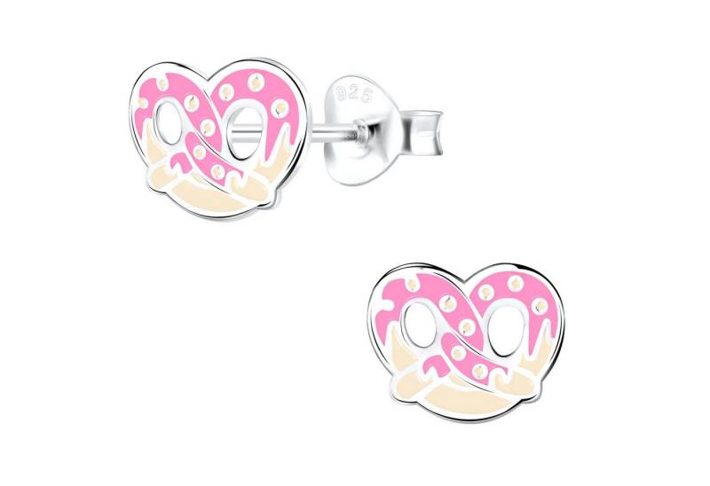 schmuck23 Paar Ohrstecker Kinder Ohrringe Brezel 925 Silber Mädchen Ohrstecker, Mädchen Kinderschmuck echte Silberohrringe von schmuck23