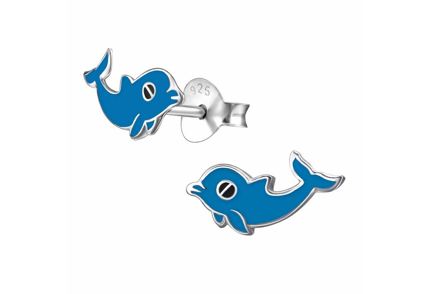 schmuck23 Paar Ohrstecker Kinder Ohrringe Delfin 925 Silber, Kinderschmuck Mädchen Geschenk echte Silberohrringe von schmuck23