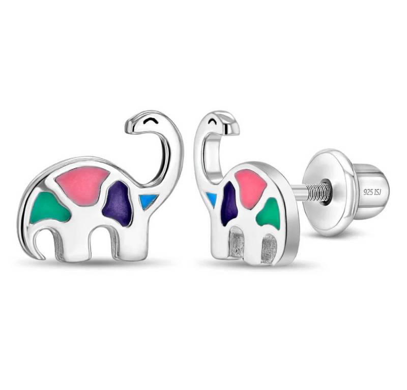 schmuck23 Paar Ohrstecker Kinder Ohrringe Dino 925 Silber (Geschenkset), incl. Schraubverschluss von schmuck23