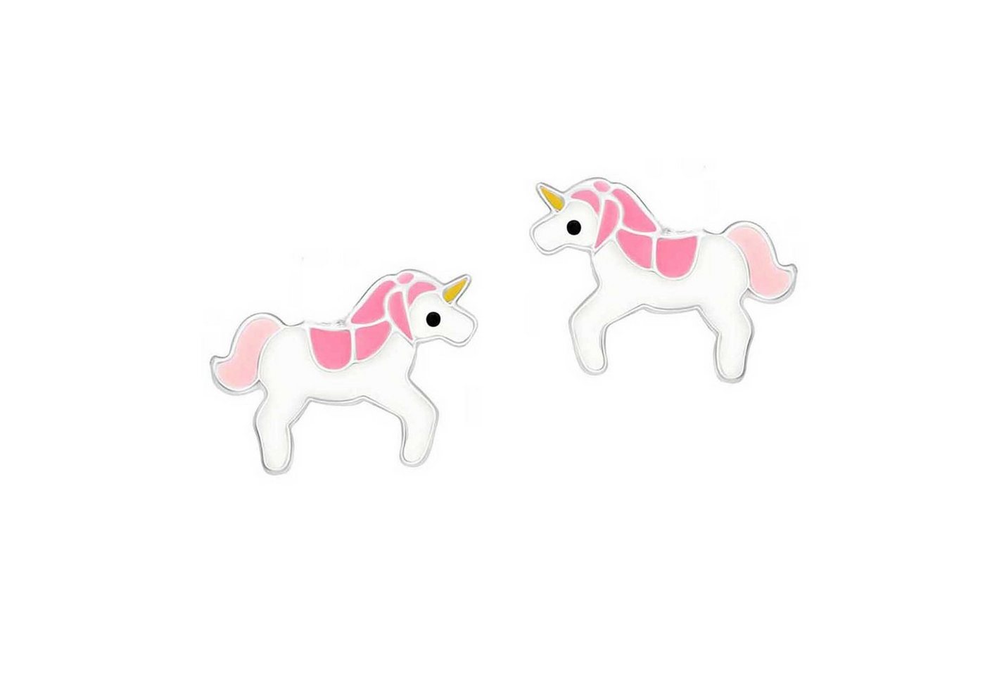 schmuck23 Paar Ohrstecker Kinder Ohrringe Einhorn 925 Silber, Kinderschmuck Mädchen Geschenk echte Silberohrringe von schmuck23