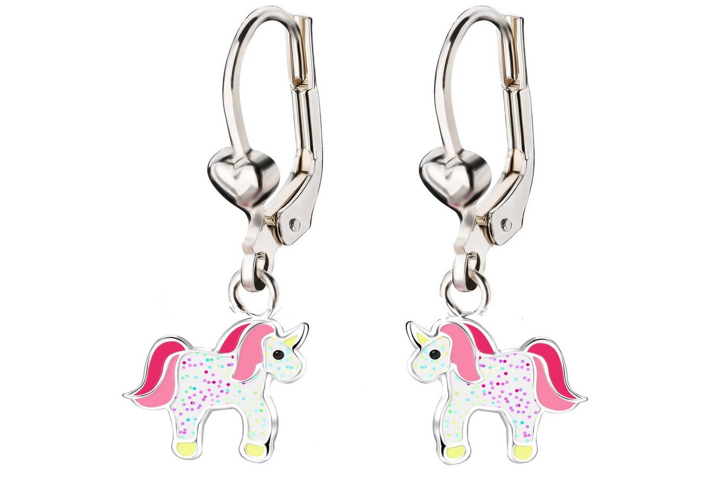 schmuck23 Paar Ohrstecker Kinder Ohrringe Einhorn Pferd 925 Silber Mädchen, Mädchen Kinderschmuck echte Silberohrringe von schmuck23