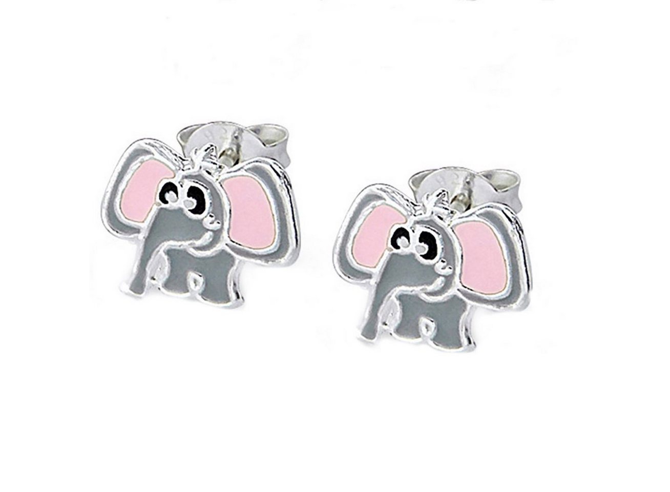 schmuck23 Paar Ohrstecker Kinder Ohrringe Elefant 925 Silber, Kinderschmuck Mädchen Geschenk echte Silberohrringe von schmuck23