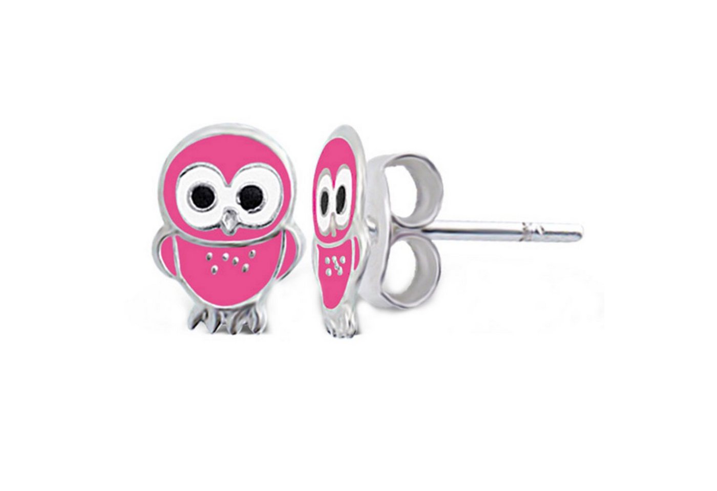 schmuck23 Paar Ohrstecker Kinder Ohrringe Eule 925 Silber, Kinderschmuck Mädchen Geschenk echte Silberohrringe von schmuck23