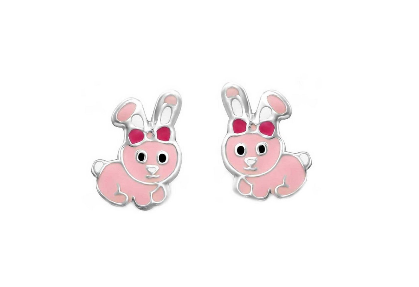 schmuck23 Paar Ohrstecker Kinder Ohrringe Hase 925 Silber, Kinderschmuck Mädchen Geschenk echte Silberohrringe von schmuck23