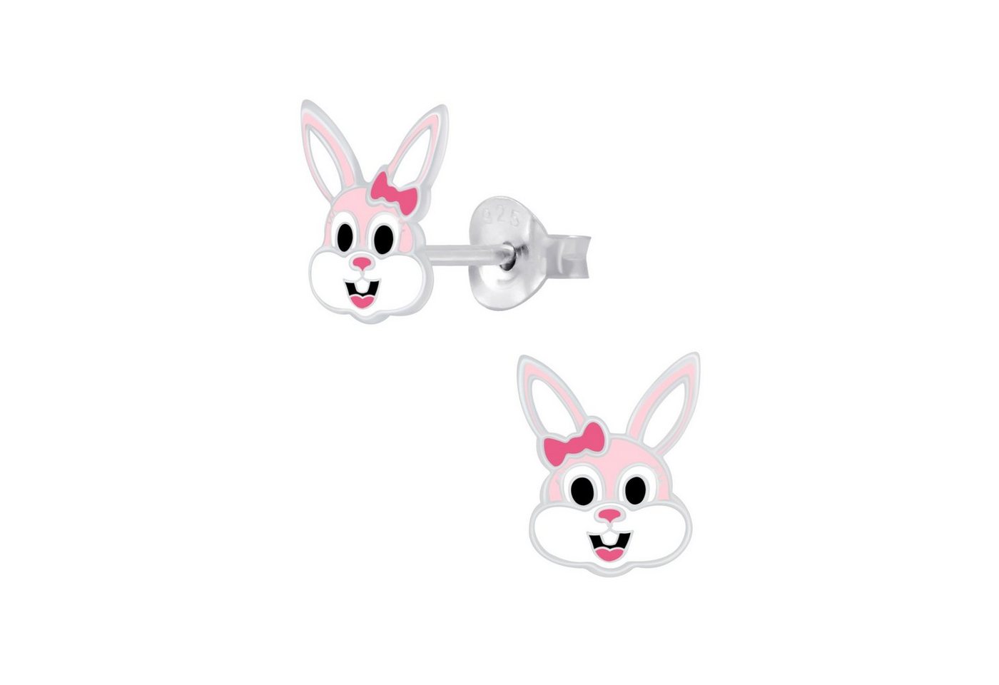 schmuck23 Paar Ohrstecker Kinder Ohrringe Hase Ostern 925 Silber, Kinderschmuck Mädchen Geschenk echte Silberohrringe von schmuck23