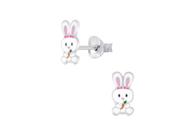 schmuck23 Paar Ohrstecker Kinder Ohrringe Hase Ostern 925 Silber, Kinderschmuck Mädchen Geschenk echte Silberohrringe von schmuck23