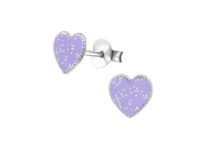 schmuck23 Paar Ohrstecker Kinder Ohrringe Herz 925 Silber, Kinderschmuck Mädchen Geschenk echte Silberohrringe von schmuck23
