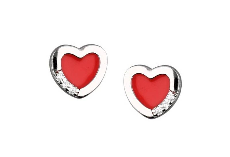 schmuck23 Paar Ohrstecker Ohrringe Herz Liebe 925 Silber Kinderohrringe Ohrstecker, echte Silberohrringe von schmuck23
