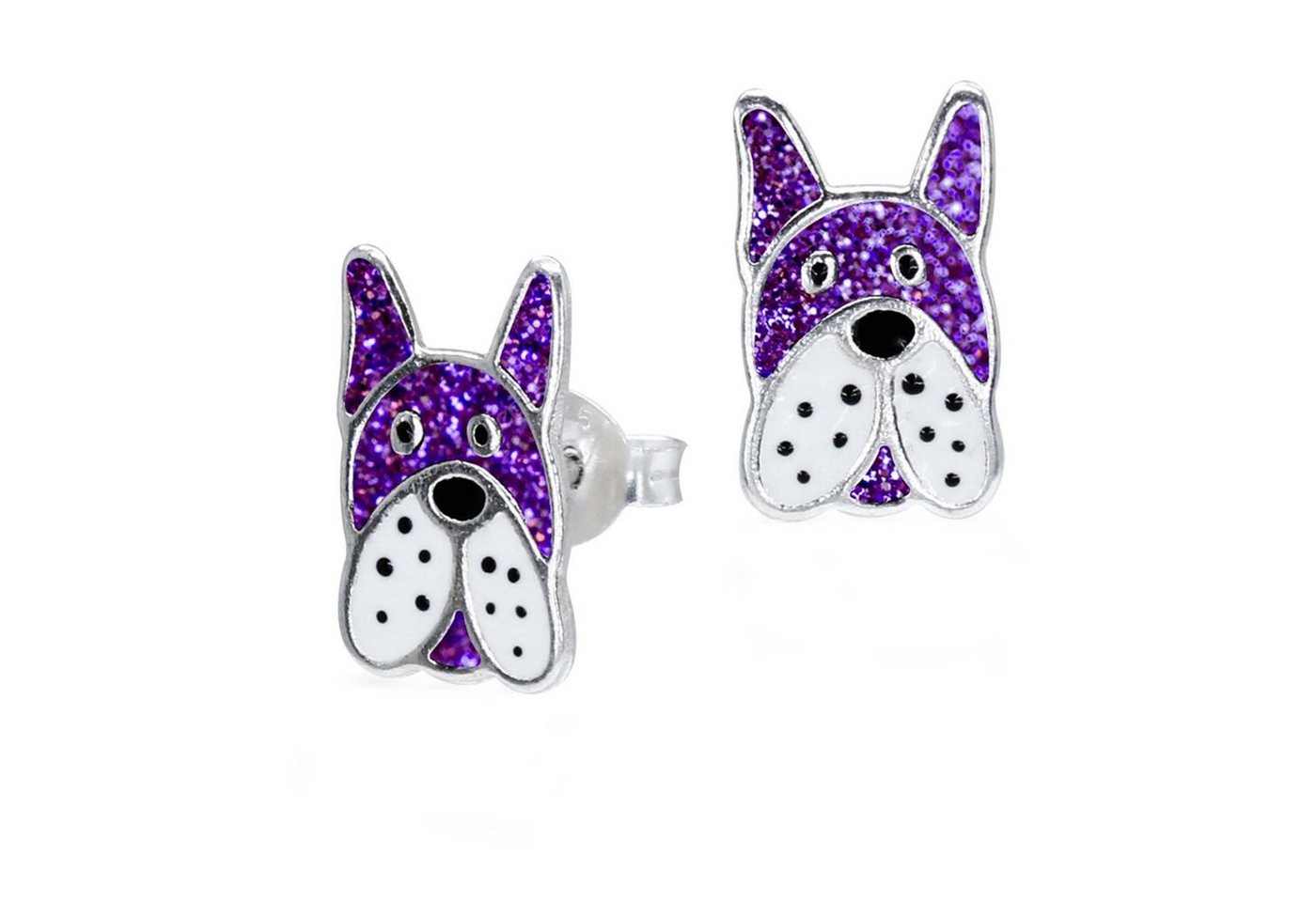 schmuck23 Paar Ohrstecker Kinder Ohrringe Hund 925 Silber, Kinderschmuck Mädchen Geschenk echte Silberohrringe von schmuck23