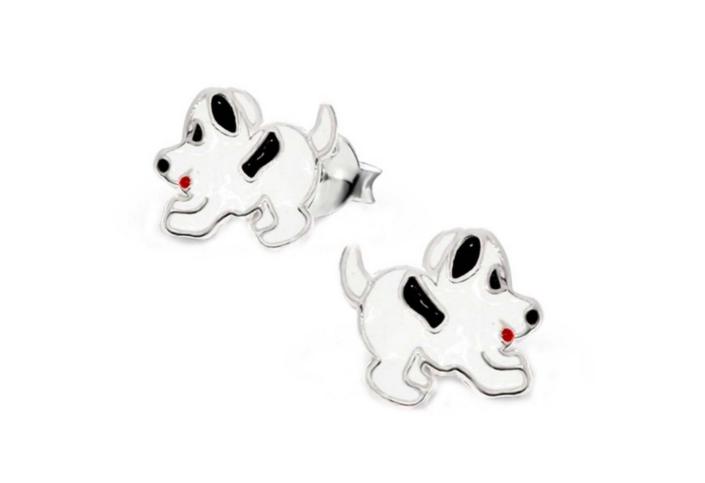 schmuck23 Paar Ohrstecker Kinder Ohrringe Hund 925 Silber, Kinderschmuck Mädchen Geschenk echte Silberohrringe von schmuck23