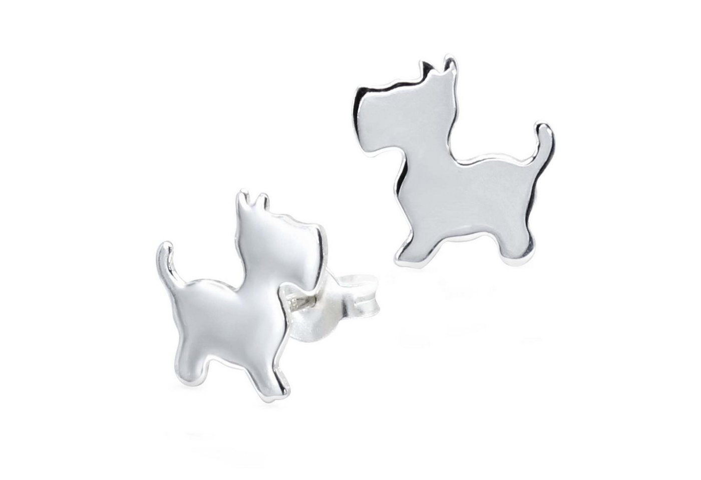 schmuck23 Paar Ohrstecker Kinder Ohrringe Hund 925 Silber, Kinderschmuck Mädchen Geschenk echte Silberohrringe von schmuck23