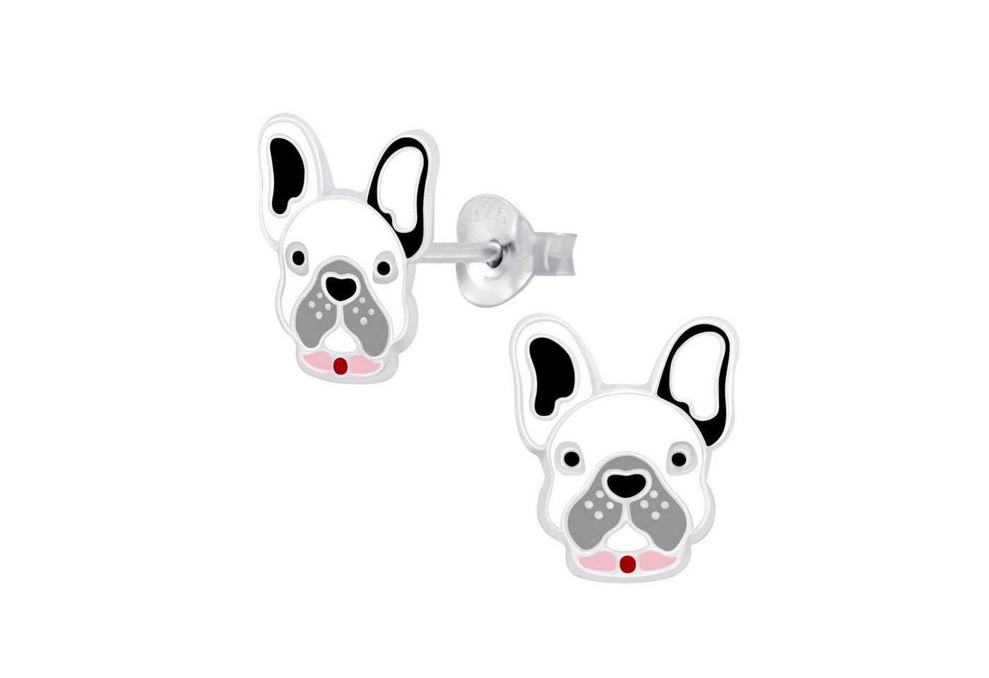 schmuck23 Paar Ohrstecker Kinder Ohrringe Hund 925 Silber, Kinderschmuck Mädchen Geschenk echte Silberohrringe von schmuck23