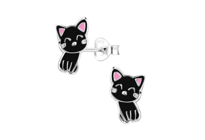 schmuck23 Paar Ohrstecker Kinder Ohrringe Katze 925 Silber, Kinderschmuck von schmuck23