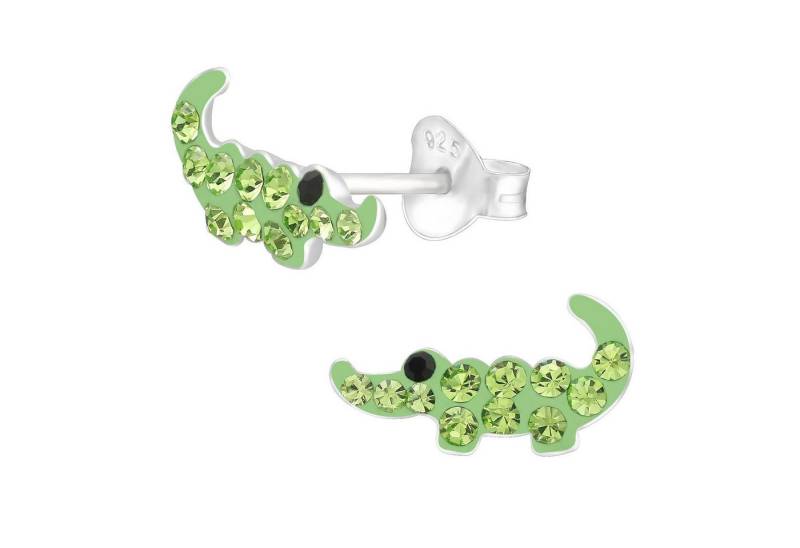 schmuck23 Paar Ohrstecker Kinder Ohrringe Krokodil 925 Silber, Sterling Silber von schmuck23