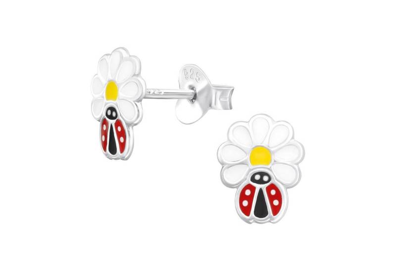 schmuck23 Paar Ohrstecker Kinder Ohrringe Marienkäfer 925 Silber Mädchen Ohrstecker, Mädchen Kinderschmuck echte Silberohrringe von schmuck23