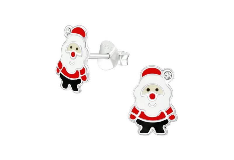 schmuck23 Paar Ohrstecker Kinder Ohrringe Nikolaus Weihnachten 925 Silber Mädchen Ohrstecker, Mädchen Kinderschmuck echte Silberohrringe von schmuck23