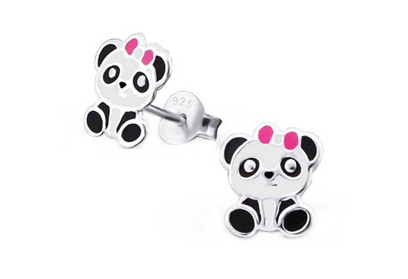 schmuck23 Paar Ohrstecker Kinder Ohrringe Panda Bär 925 Silber, Kinderschmuck von schmuck23
