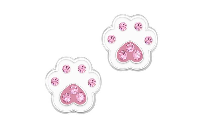 schmuck23 Paar Ohrstecker Kinder Ohrringe Pfote Tatze 925 Silber Mädchen Ohrstecker, Mädchen Kinderschmuck echte Silberohrringe von schmuck23