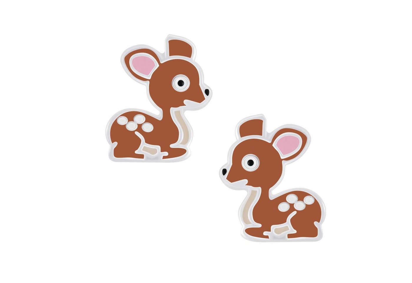 schmuck23 Paar Ohrstecker Kinder Ohrringe Reh Bambi 925 Silber, Kinderschmuck Mädchen Geschenk echte Silberohrringe von schmuck23