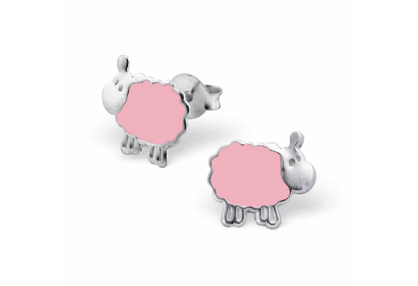 schmuck23 Paar Ohrstecker Kinder Ohrringe Schaf 925 Silber, Kinderschmuck Mädchen Geschenk echte Silberohrringe von schmuck23