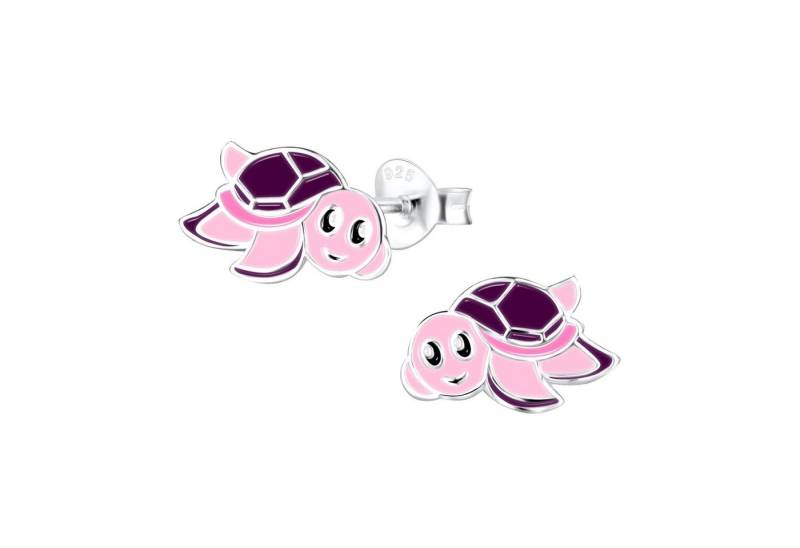 schmuck23 Paar Ohrstecker Kinder Ohrringe Schildkröte 925 Silber, Kinderschmuck Mädchen Geschenk echte Silberohrringe von schmuck23