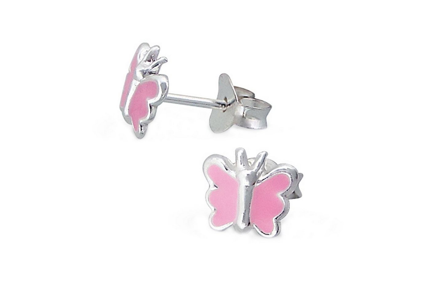 schmuck23 Paar Ohrstecker Kinder Ohrringe Schmetteling 925 Silber, Kinderschmuck Mädchen Geschenk echte Silberohrringe von schmuck23