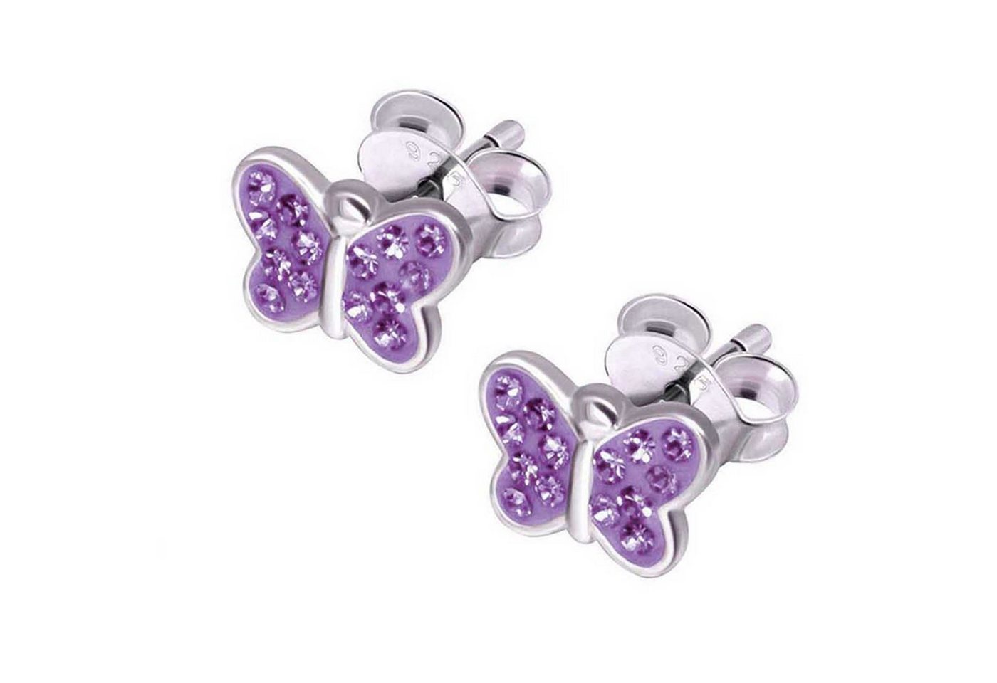 schmuck23 Paar Ohrstecker Kinder Ohrringe Schmetterling 925 Silber, Schmuck für Kinder Damen und Mädchen von schmuck23