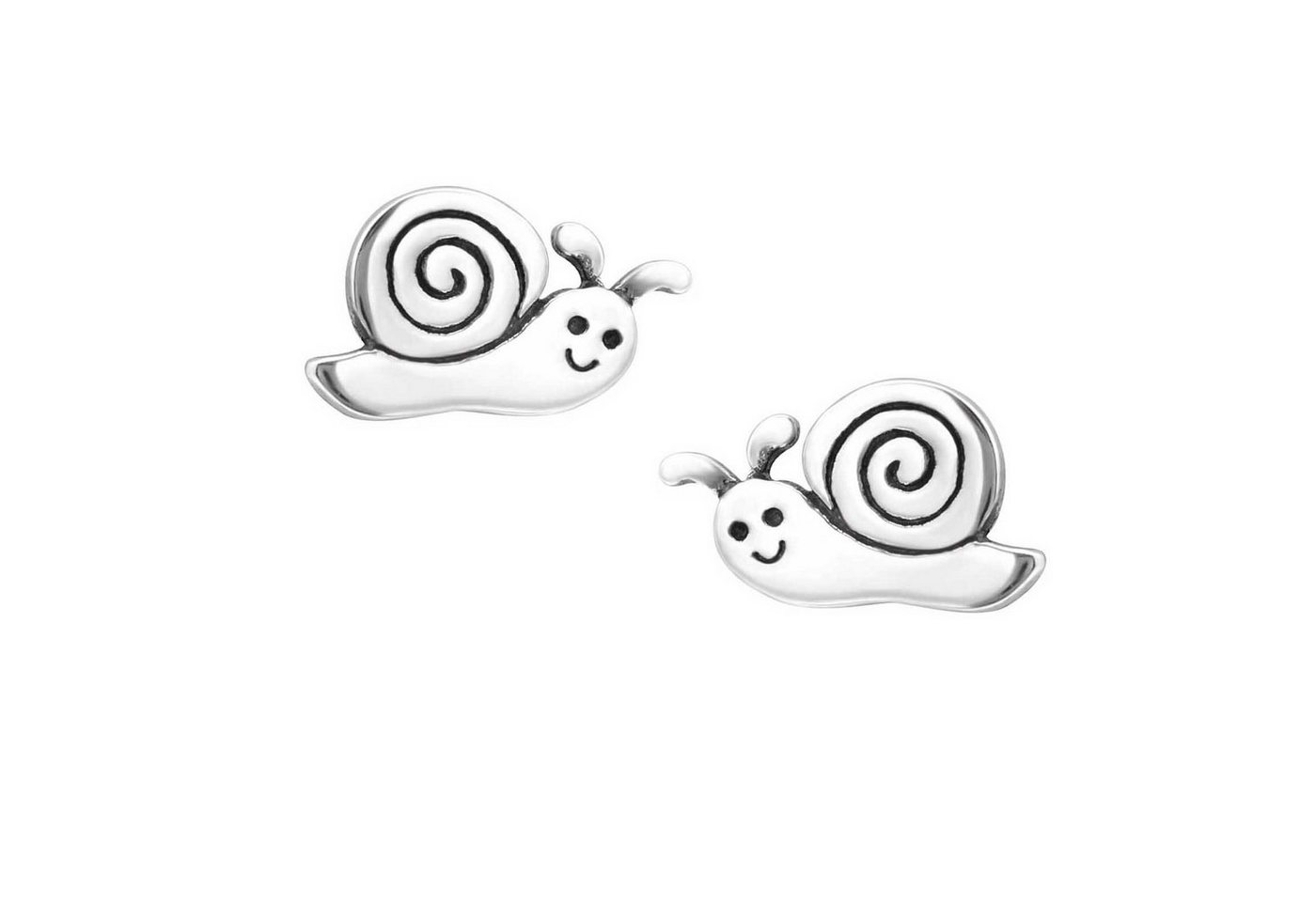 schmuck23 Paar Ohrstecker Kinder Ohrringe Schnecke 925 Silber Mädchen, Kinderschmuck Mädchen Geschenk echte Silberohrringe von schmuck23