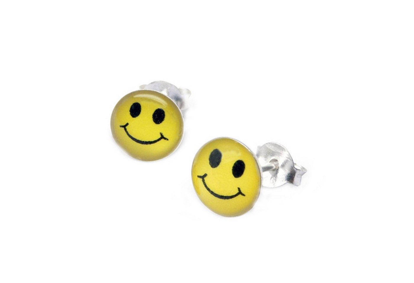 schmuck23 Paar Ohrstecker Kinder Ohrringe Smily 925 Silber, Kinderschmuck Mädchen Geschenk echte Silberohrringe von schmuck23