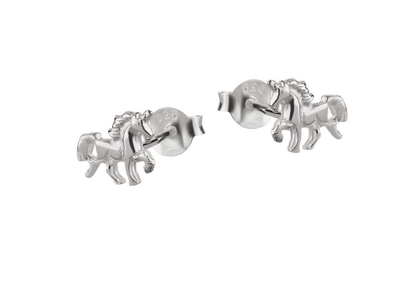 schmuck23 Paar Ohrstecker Kinderohrringe Einhorn Pferd 925 Silber Kinder Mädchen, Kinderschmuck Mädchen Geschenk echte Silberohrringe von schmuck23