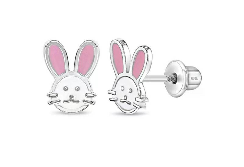 schmuck23 Paar Ohrstecker Kinderohrringe Hase 925 Silber (Geschenkset), incl. Schraubverschluss von schmuck23