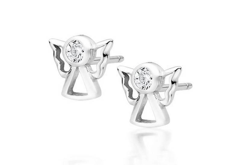 schmuck23 Paar Ohrstecker Ohrringe Engel Schutzengel 925 Sterling Silber, Kinderohrringe von schmuck23