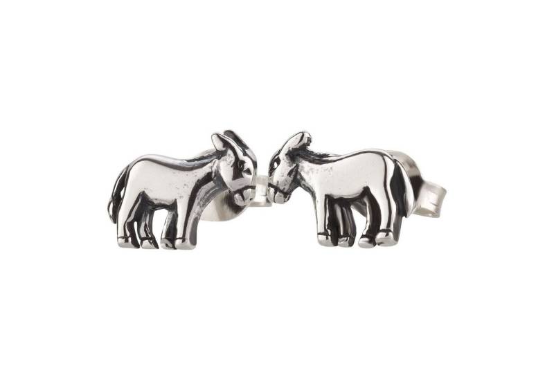 schmuck23 Paar Ohrstecker Ohrringe Esel Pferd 925 Silber Damen Kinder Mädchen, Kinderschmuck Mädchen Geschenk echte Silberohrringe von schmuck23