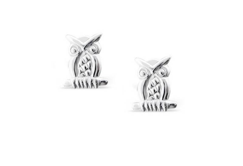 schmuck23 Paar Ohrstecker Ohrringe Eule auf Ast 925 Silber, Mädchen Geschenk echte Silberohrringe von schmuck23