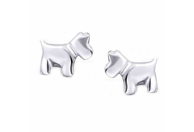 schmuck23 Paar Ohrstecker Ohrringe Hund 925 Silber Kinderohrringe Damen Mädchen, Kinderschmuck Mädchen Geschenk echte Silberohrringe von schmuck23