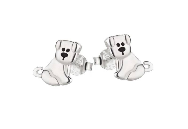 schmuck23 Paar Ohrstecker Ohrringe Hund Welpe 925 Silber Kinderohrringe Mädchen Damen, Kinderschmuck Mädchen Geschenk echte Silberohrringe von schmuck23