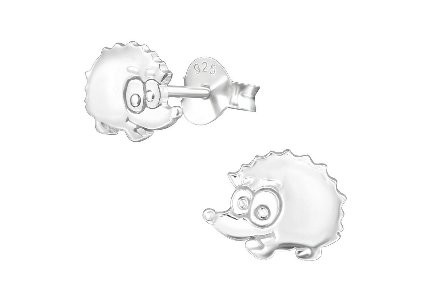 schmuck23 Paar Ohrstecker Ohrringe Igel 925 Silber Kinderohrringe Mädchen, Kinderschmuck Mädchen Geschenk echte Silberohrringe von schmuck23