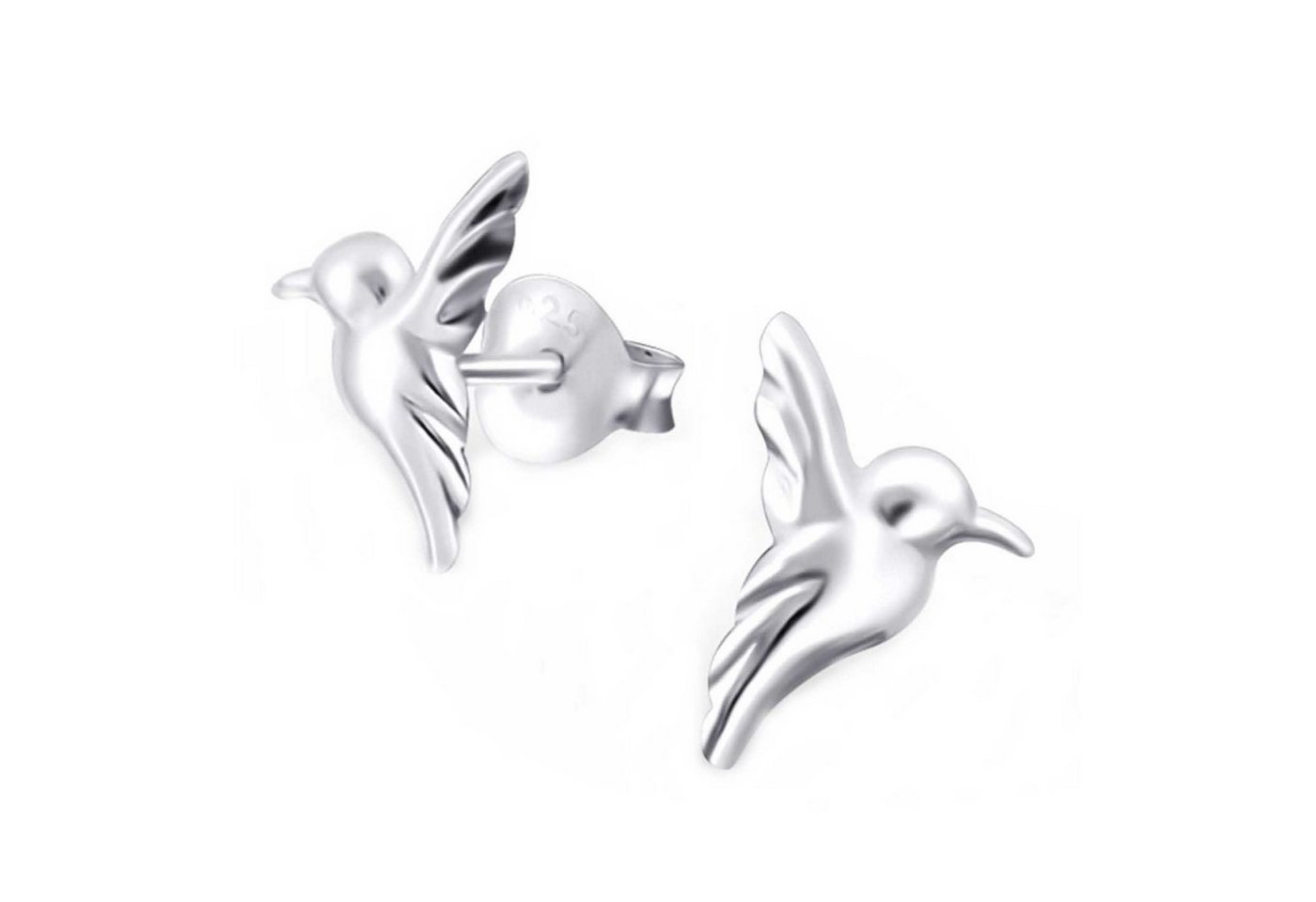 schmuck23 Paar Ohrstecker Ohrringe Kolibri Vogel 925 Silber Damen Mädchen Kinder Ohrringe, Kinderschmuck Mädchen Geschenk echte Silberohrringe von schmuck23