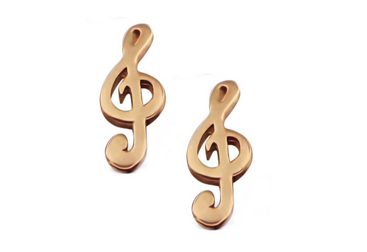 schmuck23 Paar Ohrstecker Ohrringe Musiknote 925 Silber Violinenschlüssel Rosegold Damen Mädchen, Kinderschmuck Mädchen Geschenk echte Silberohrringe von schmuck23