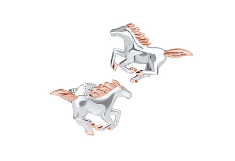 schmuck23 Paar Ohrstecker Ohrringe Pferd 925 Silber (Geschenkset), Mädchen Kinderschmuck 2 x Silikonverschluß extra von schmuck23