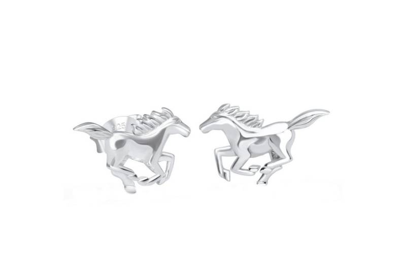 schmuck23 Paar Ohrstecker Ohrringe Pferd 925 Silber Damen Kinder Mädchen, Silberschmuck Pony Reiten von schmuck23