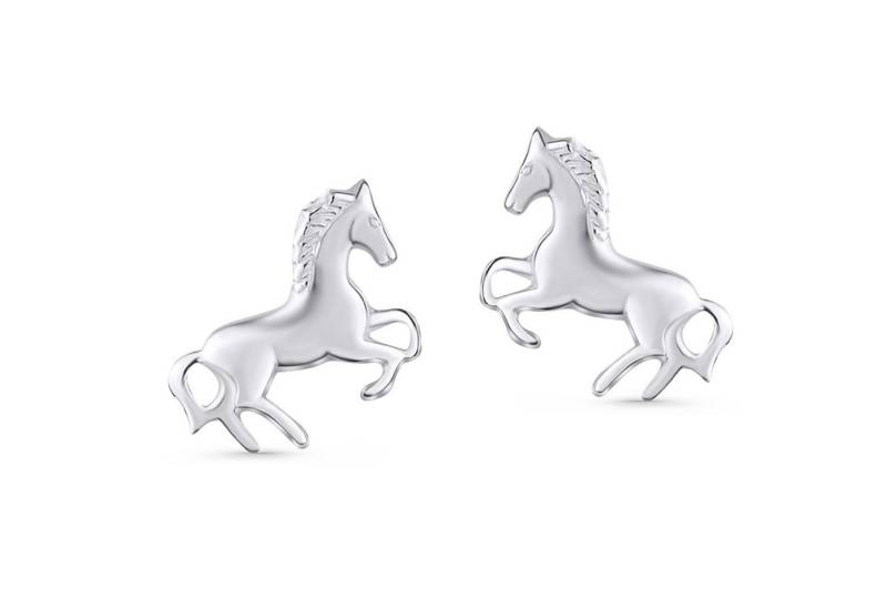 schmuck23 Paar Ohrstecker Ohrringe Pferd 925 Silber Damen Kinder Mädchen, Kinderschmuck Pony Reiten von schmuck23