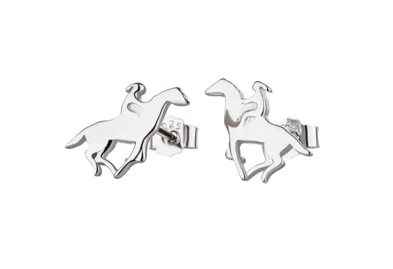 schmuck23 Paar Ohrstecker Ohrringe Pferd Reiter 925 Silber (Geschenkset), Mädchen Kinderschmuck Kinderohrringe von schmuck23