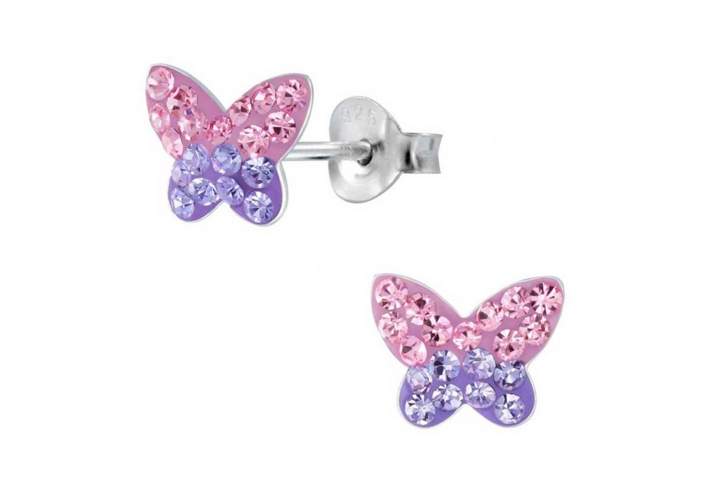 schmuck23 Paar Ohrstecker Ohrringe Schmetterling 925 Silber, Kinderohrringe von schmuck23