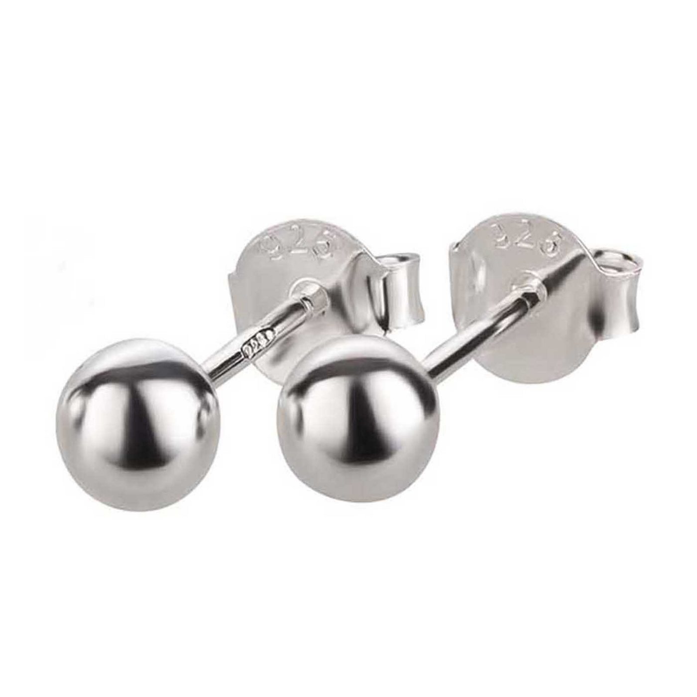 schmuck23 Paar Ohrstecker Ohrringe Silberkugel 925 Silber, Damen Mädchen Geschenk echte Silberohrringe von schmuck23