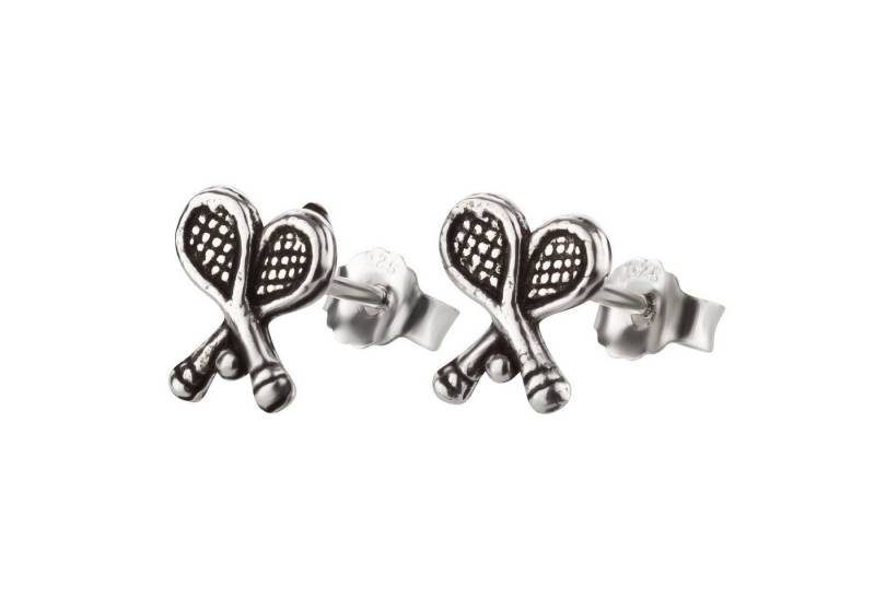 schmuck23 Paar Ohrstecker Ohrringe Tennis Tennisschläger 925 Silber Sport Damen Herren, Kinderschmuck Mädchen Geschenk echte Silberohrringe von schmuck23
