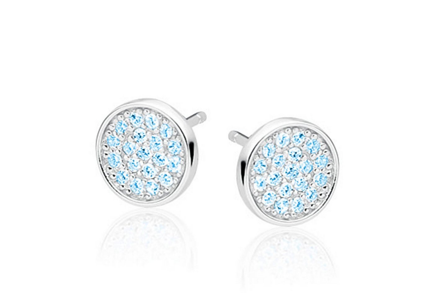 schmuck23 Paar Ohrstecker Ohrringe Zirkonia rund 925 Sterling Silber, Mädchen von schmuck23
