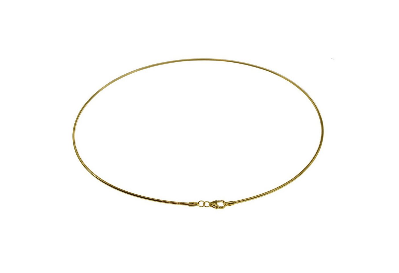 schmuckador Halsreif Halsreif Omega 2mm rund - 50cm - 750 Gelbgold von schmuckador