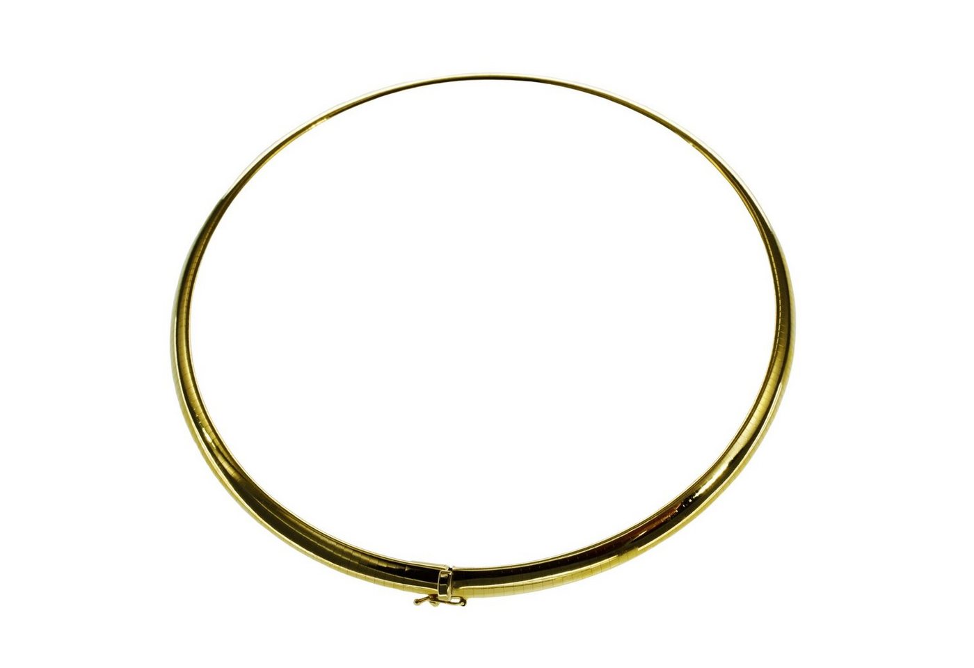 schmuckador Halsreif Halsreif Omega 3mm flach - 42cm 585 Gelbgold von schmuckador