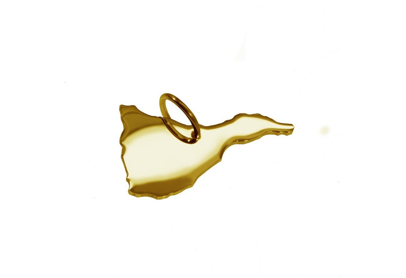 schmuckador Kettenanhänger Kettenanhänger in der Form von der Landkarte Teneriffa in massiv 333 Gelbgold von schmuckador